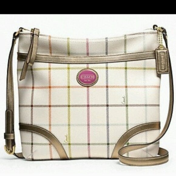 Coach Handbags - Coach Peyton Tattersall File Bag F20005